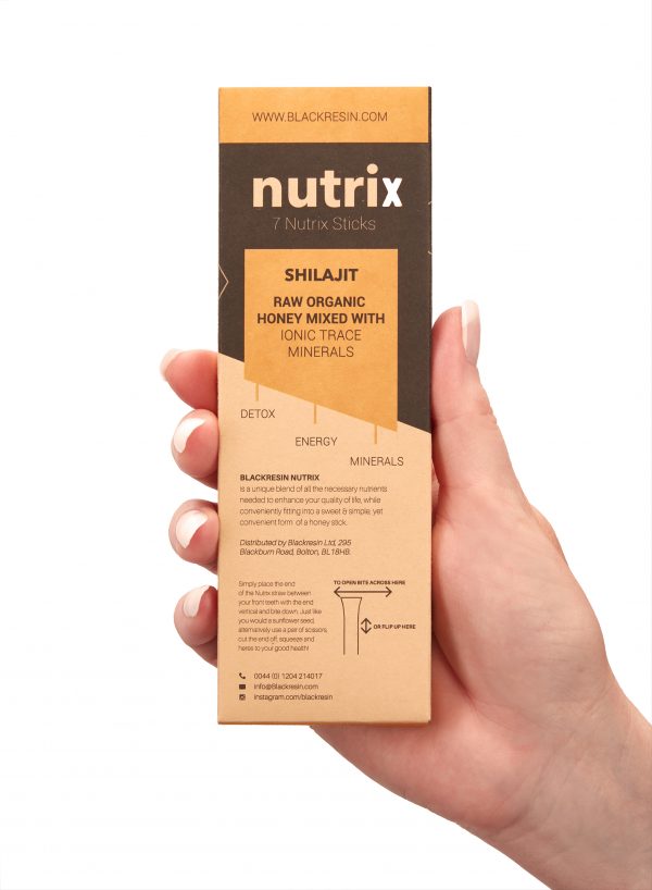 NUTRIX – X 7 STICKS | 100% RAW ORGANIC HONEY, MIXED WITH PURE SHILAJIT RESIN